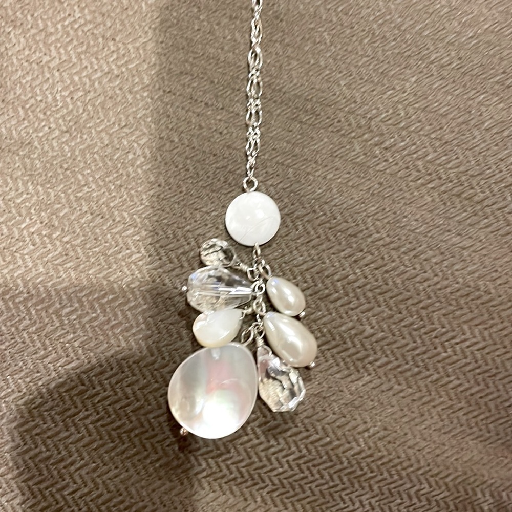 18” expandable silver necklace with beautiful charms